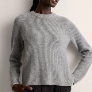 Quince Light Gray Crewneck Sweater